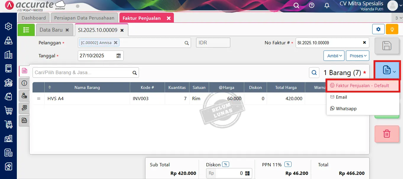 menambahkan logo di faktur penjualan